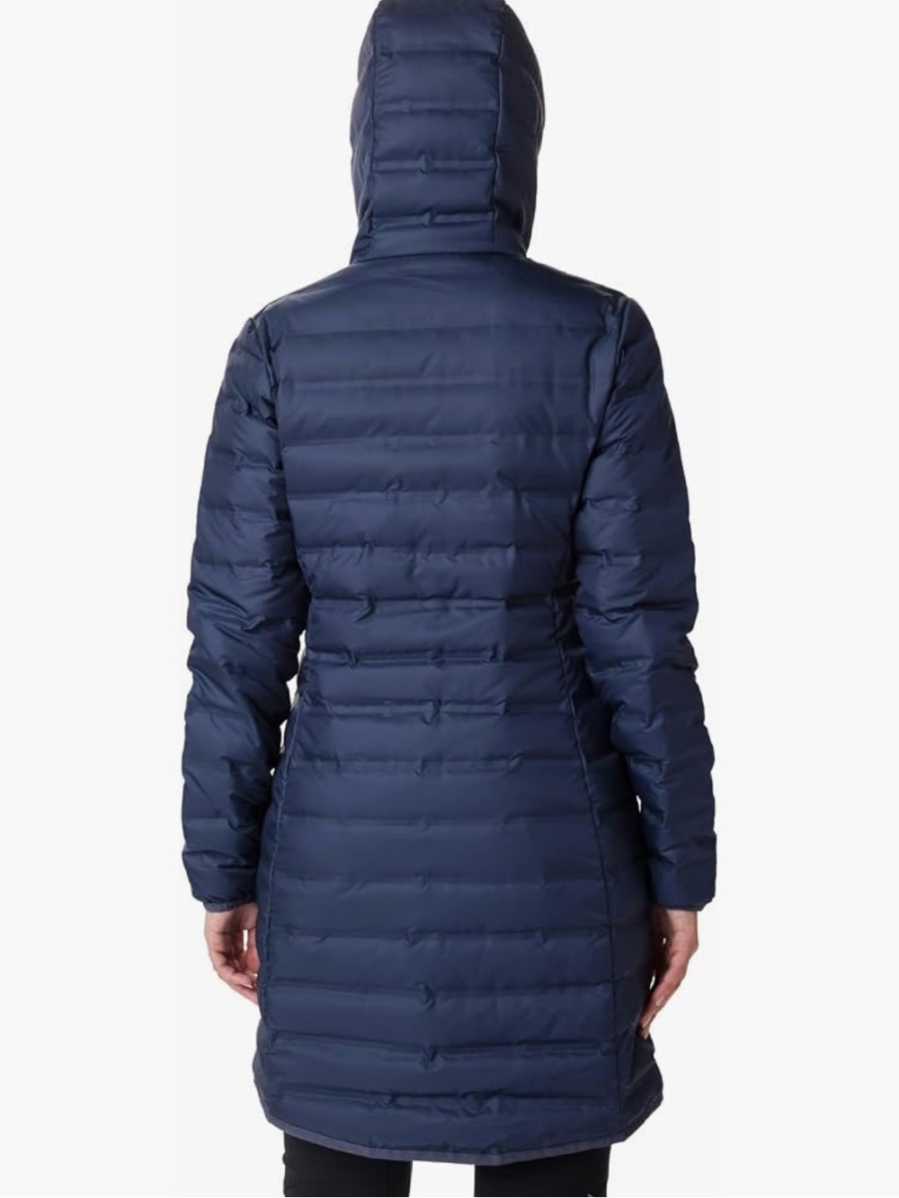 Columbia Women's Lake 22 Down Long Hooded Jacket Size XL Dark Blue - Picture 2 of 9